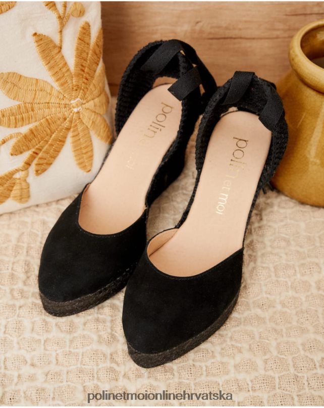 espadrile vrpce esther crno Polin et moi obuća N2THPD466