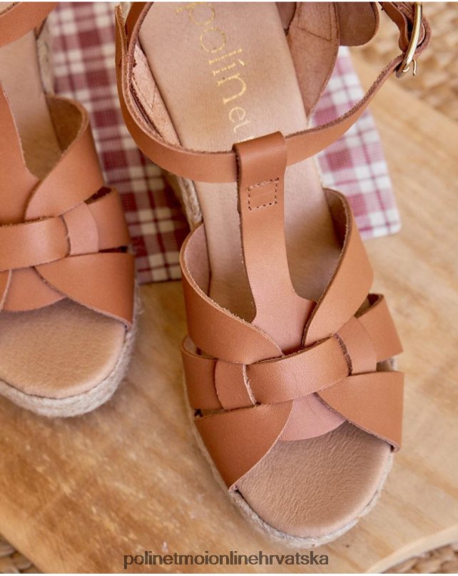 zhanna sandala s križem koža Polin et moi obuća N2THPD411
