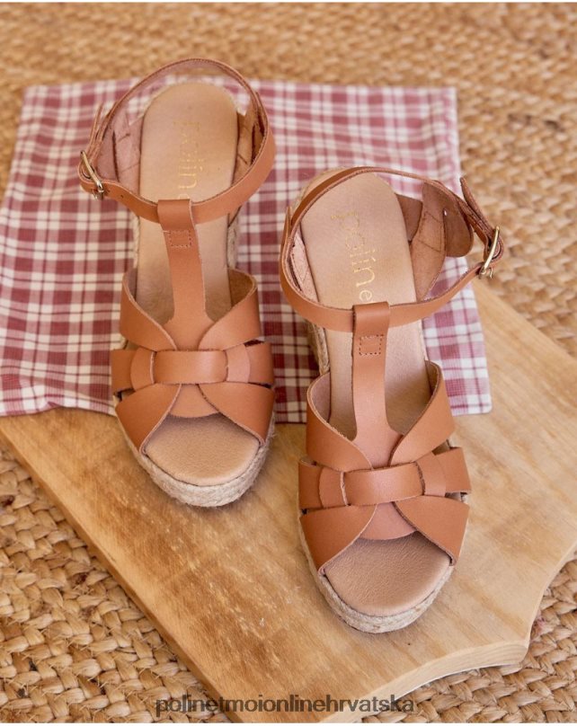 zhanna sandala s križem koža Polin et moi obuća N2THPD411