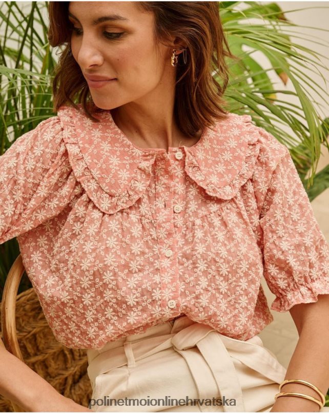 čajna vezena bluza šminka Polin et moi odjeća N2THPD164