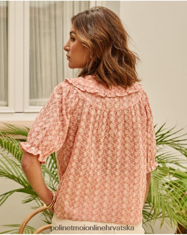 čajna vezena bluza šminka Polin et moi odjeća N2THPD164