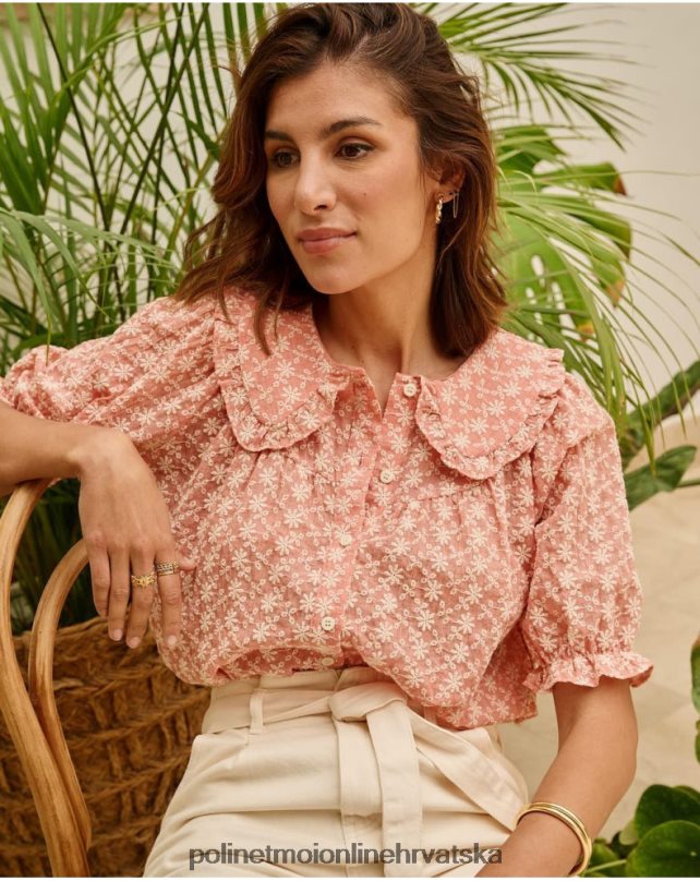 čajna vezena bluza šminka Polin et moi odjeća N2THPD164