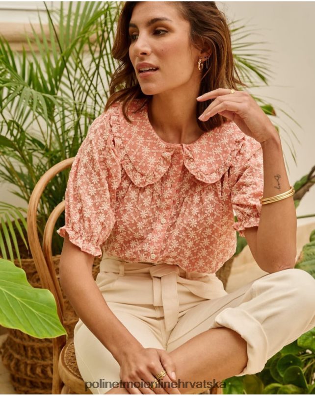 čajna vezena bluza šminka Polin et moi odjeća N2THPD164