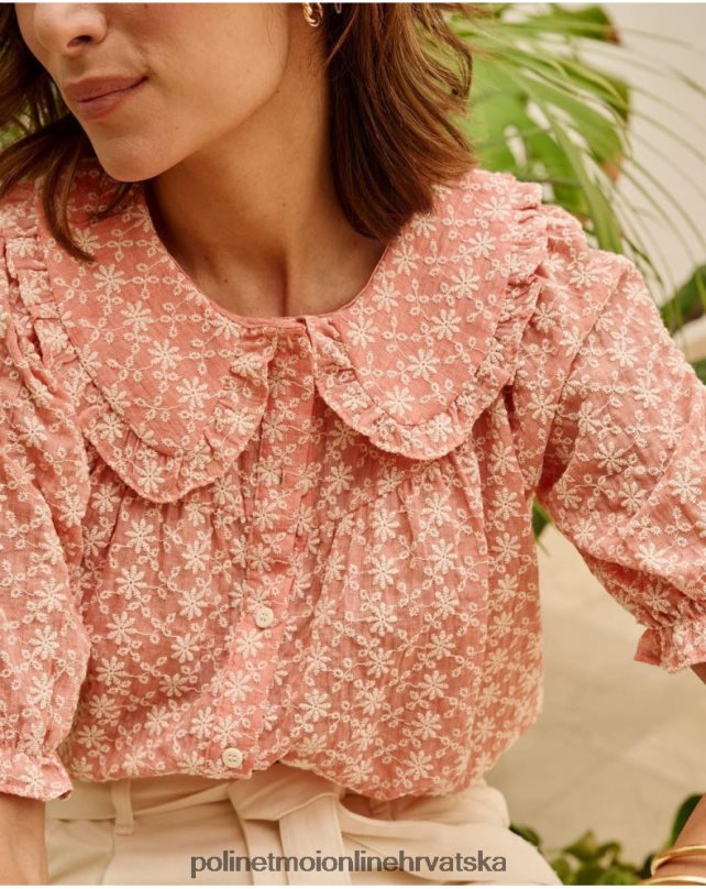 čajna vezena bluza šminka Polin et moi odjeća N2THPD164