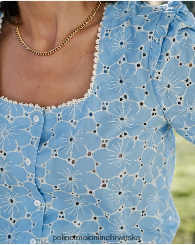 anat vezena bluza nebeski Polin et moi odjeća N2THPD148