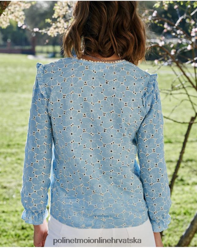 anat vezena bluza nebeski Polin et moi odjeća N2THPD148