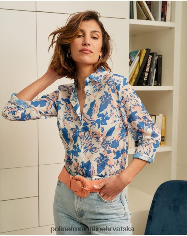 aura cvijeće košulja traper Polin et moi odjeća N2THPD218