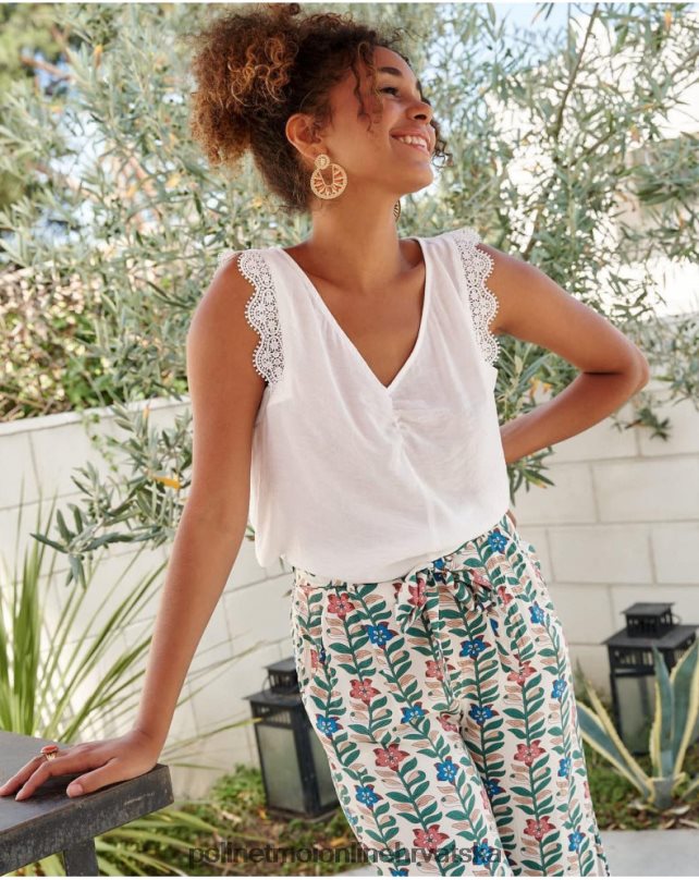 čipkasta bluza mery bijela Polin et moi odjeća N2THPD153