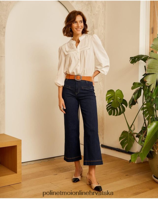 košulja naborana hestija bijela Polin et moi odjeća N2THPD216