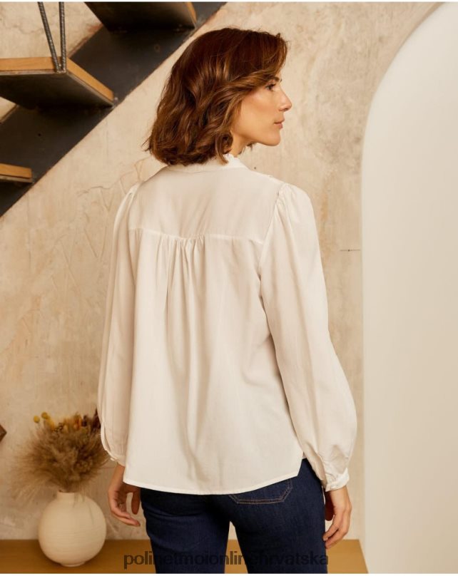košulja naborana hestija bijela Polin et moi odjeća N2THPD216
