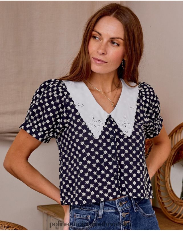 košulja s dječjim ovratnikom ivy morski Polin et moi odjeća N2THPD196