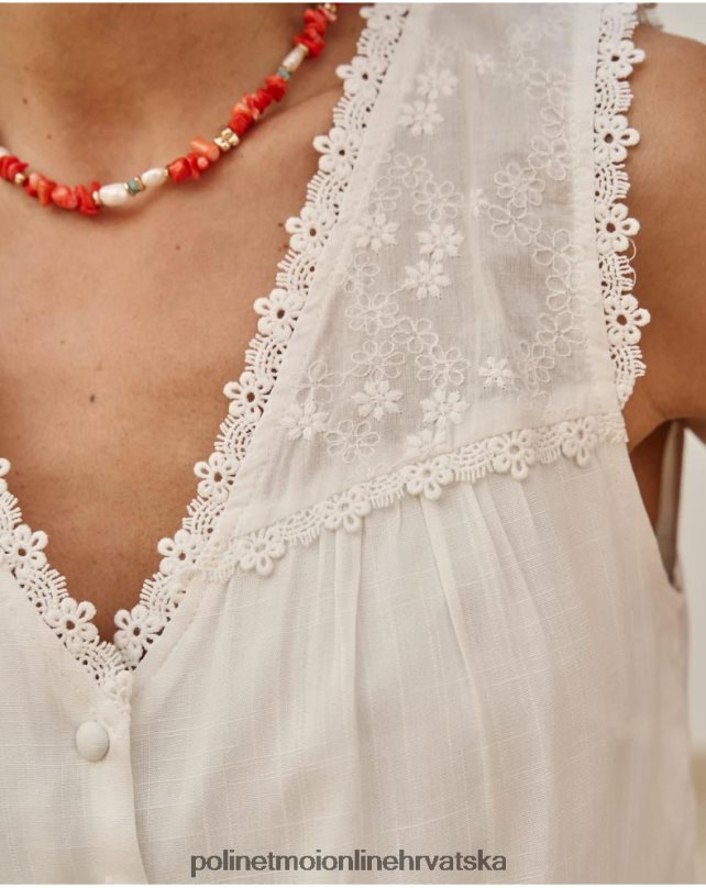 lanena josefina bluza bijela Polin et moi odjeća N2THPD158