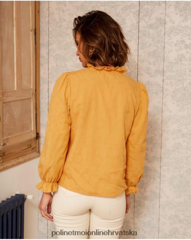 naia čipkasta košulja oker Polin et moi odjeća N2THPD222