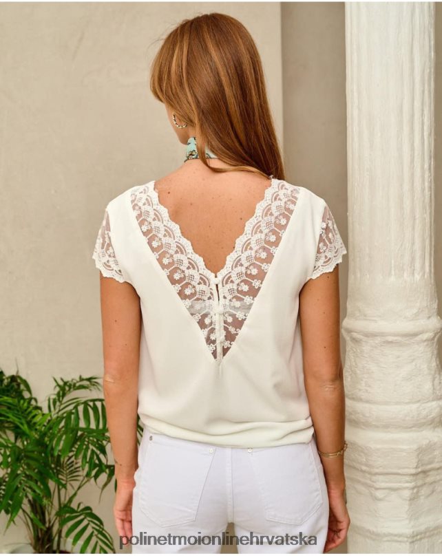 vrhunska čipka zaira bijela Polin et moi odjeća N2THPD177