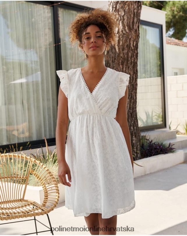 Diane kratka haljina bijela Polin et moi odjeća N2THPD384