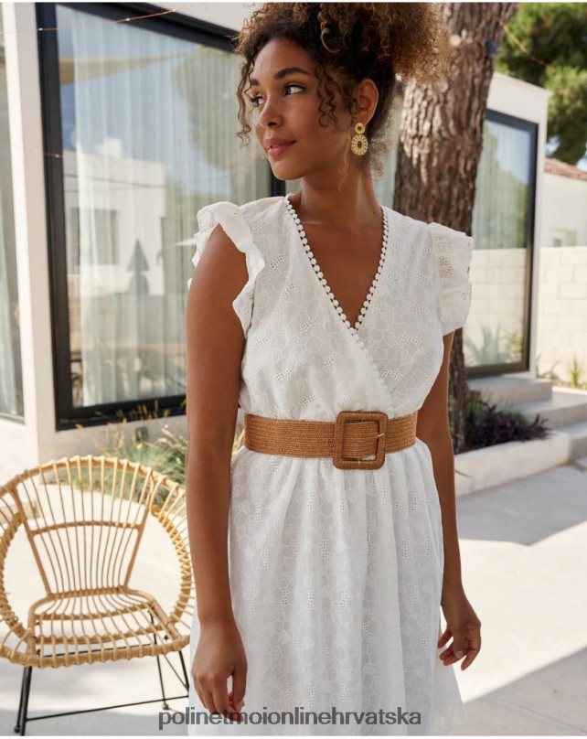 Diane kratka haljina bijela Polin et moi odjeća N2THPD384