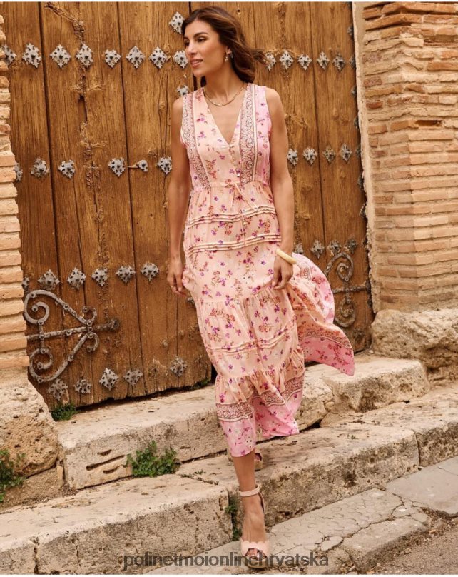 adri cvjetna haljina losos Polin et moi odjeća N2THPD53