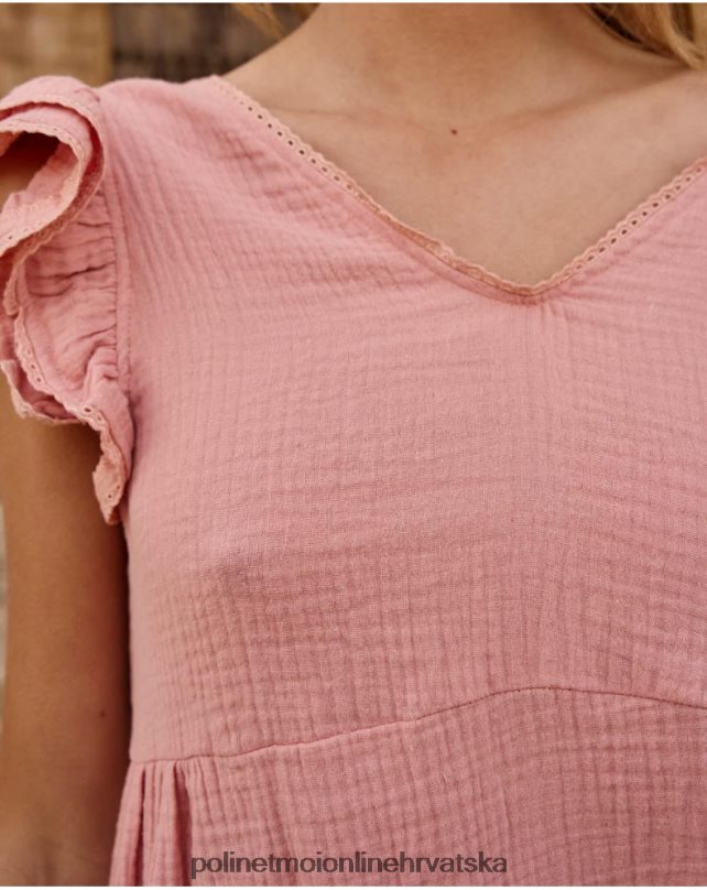 babydoll ella haljina ruža Polin et moi odjeća N2THPD5