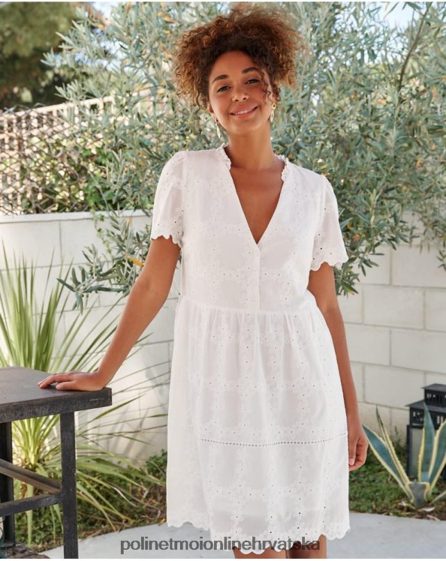 batista haljina dani bijela Polin et moi odjeća N2THPD29