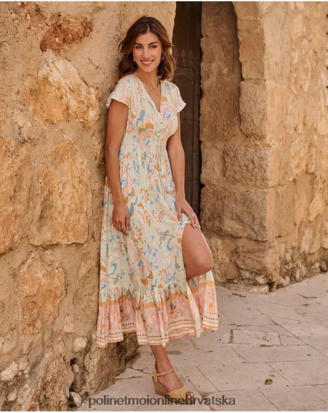 boho ireny haljina voda zelena Polin et moi odjeća N2THPD36