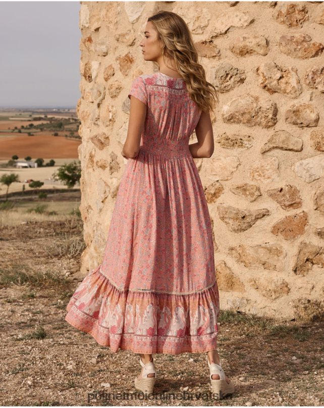 carly duga haljina losos Polin et moi odjeća N2THPD124