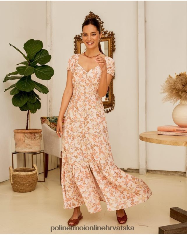 cvjetna haljina izolda losos Polin et moi odjeća N2THPD94