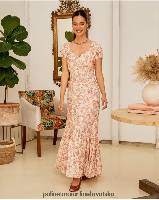 cvjetna haljina izolda losos Polin et moi odjeća N2THPD94