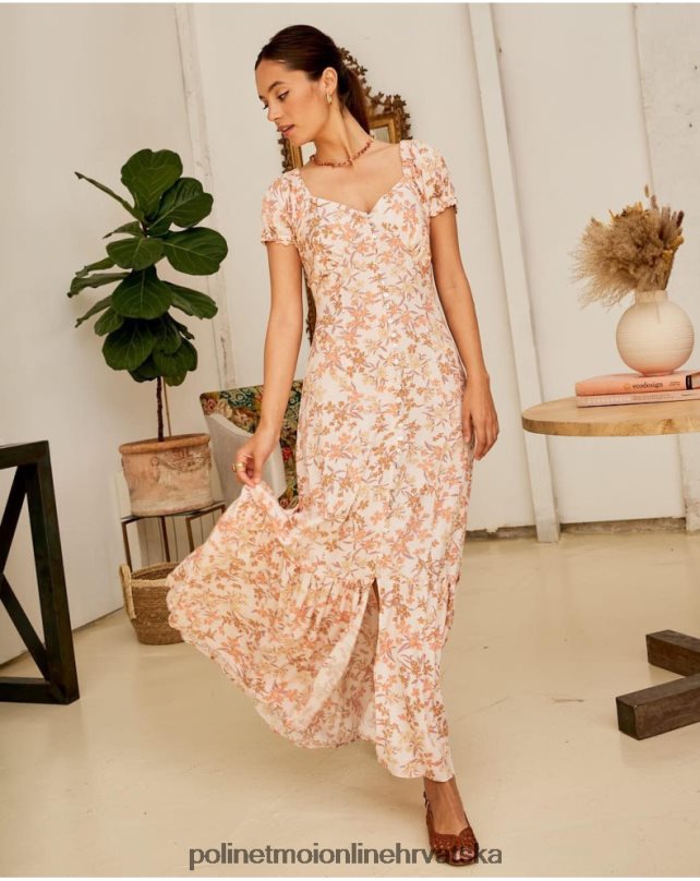 cvjetna haljina izolda losos Polin et moi odjeća N2THPD94