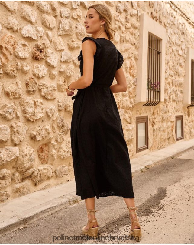 haljina cross-over azara crno Polin et moi odjeća N2THPD44