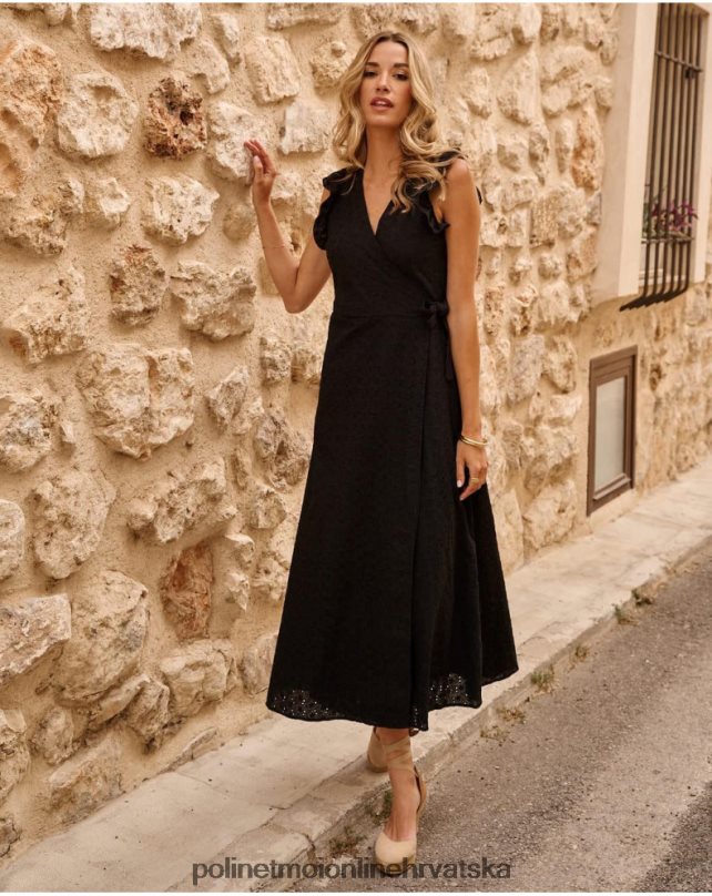 haljina cross-over azara crno Polin et moi odjeća N2THPD44