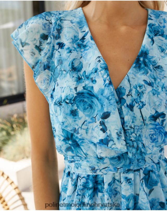 haljina nabran damaris tirkiz Polin et moi odjeća N2THPD12