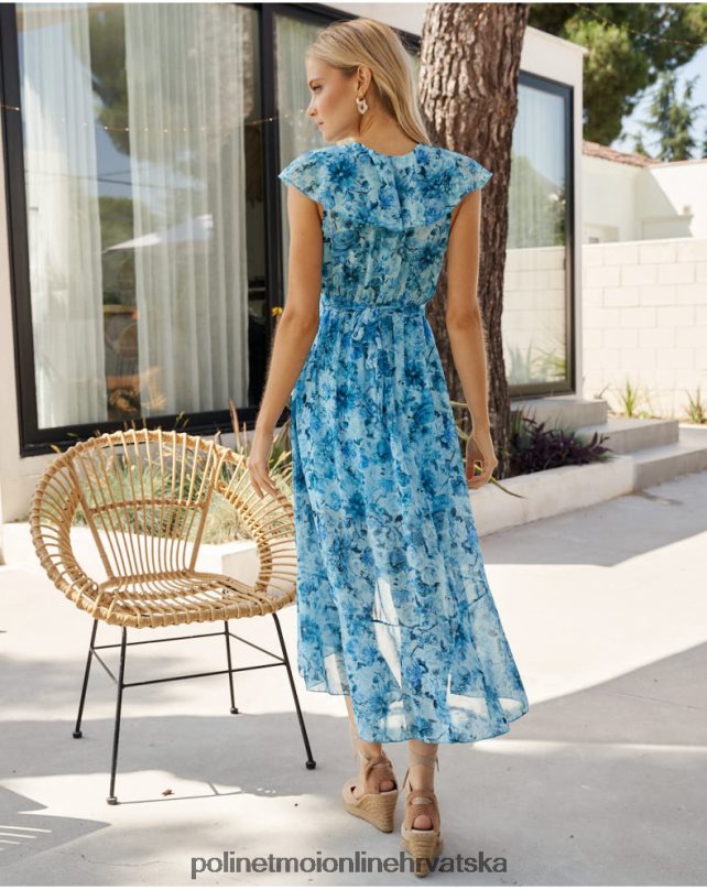 haljina nabran damaris tirkiz Polin et moi odjeća N2THPD12