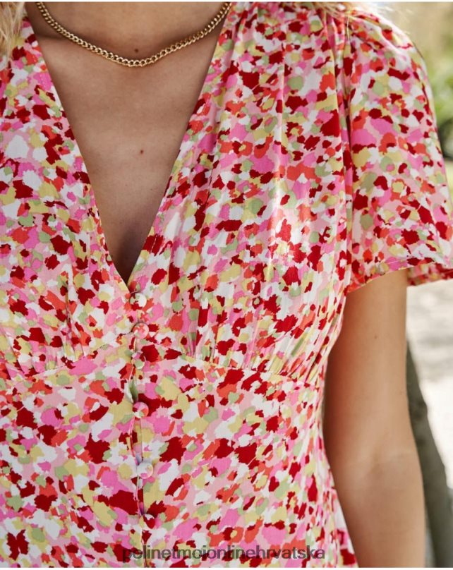 haljina s gumbima kupina Polin et moi odjeća N2THPD127