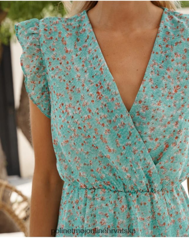 haljina volan afri voda zelena Polin et moi odjeća N2THPD21