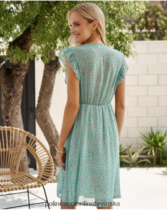 haljina volan afri voda zelena Polin et moi odjeća N2THPD21