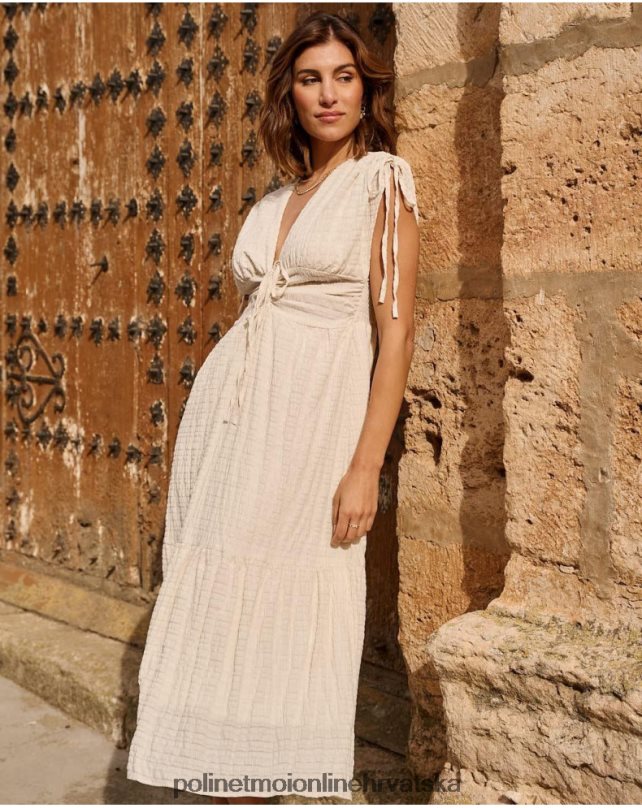 ingrid midi haljina sirovo Polin et moi odjeća N2THPD88