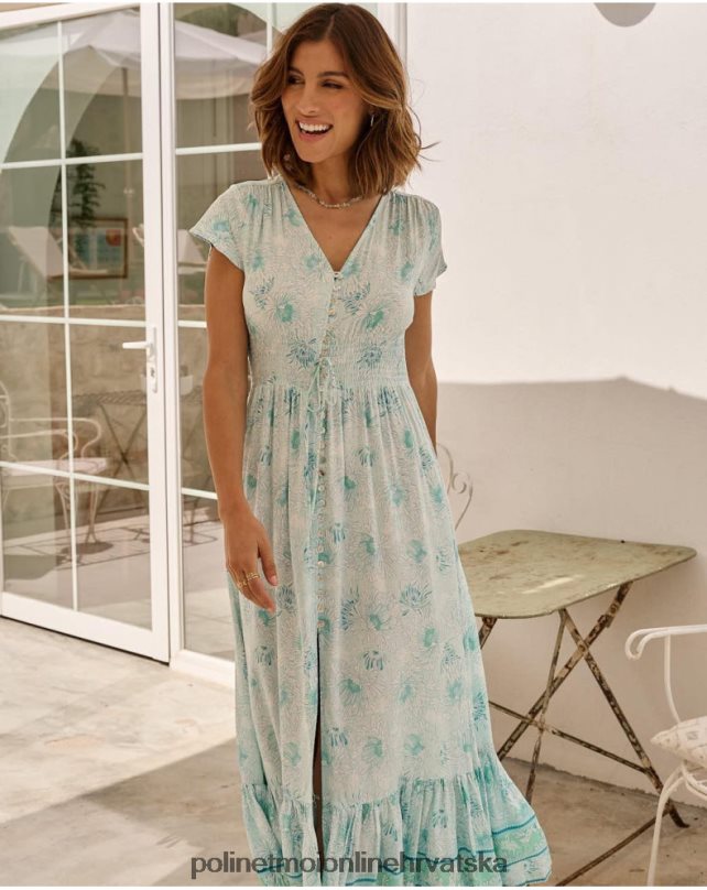 lepršava haljina vicky tirkiz Polin et moi odjeća N2THPD62