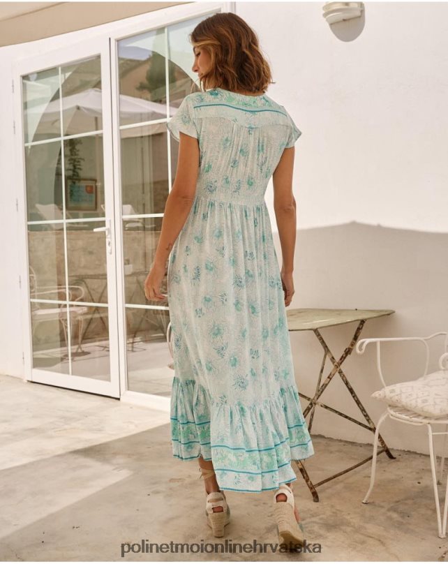 lepršava haljina vicky tirkiz Polin et moi odjeća N2THPD62