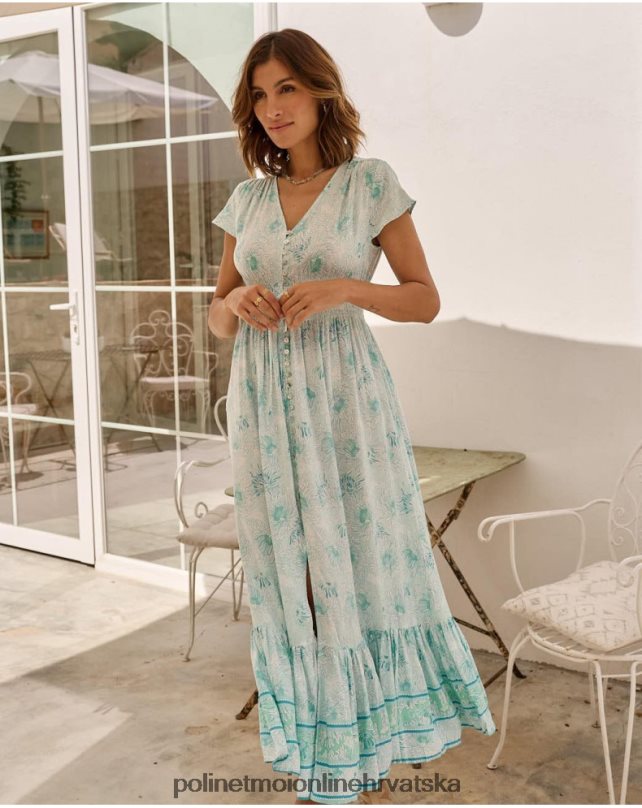 lepršava haljina vicky tirkiz Polin et moi odjeća N2THPD62