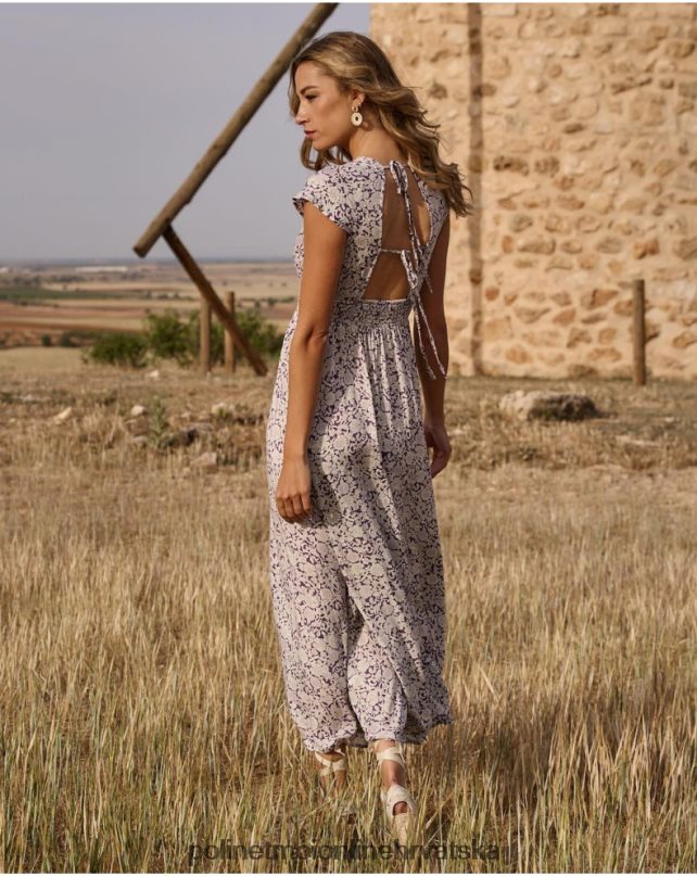 magdal midi haljina lila Polin et moi odjeća N2THPD111