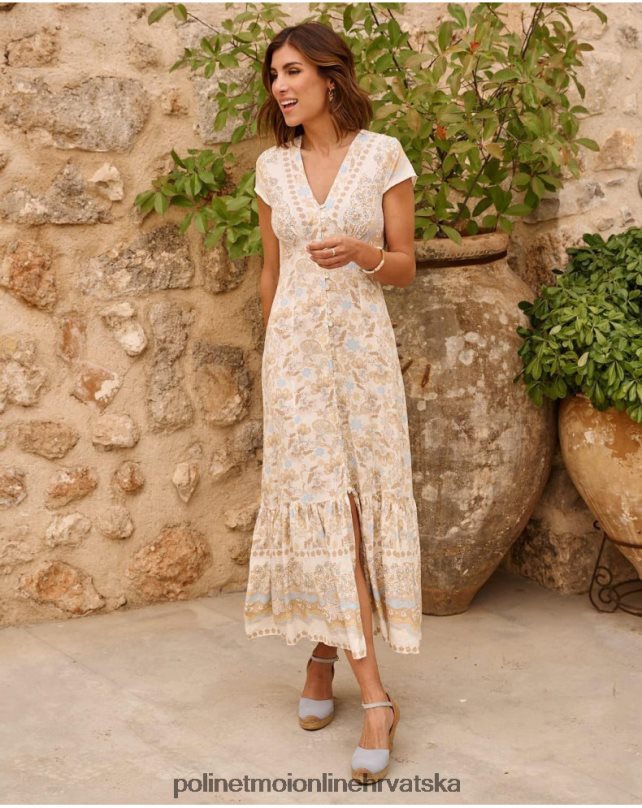 martina haljina s gumbima nebeski Polin et moi odjeća N2THPD6