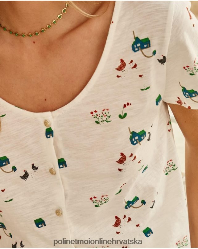 gumbi za majicu bijela Polin et moi odjeća N2THPD267
