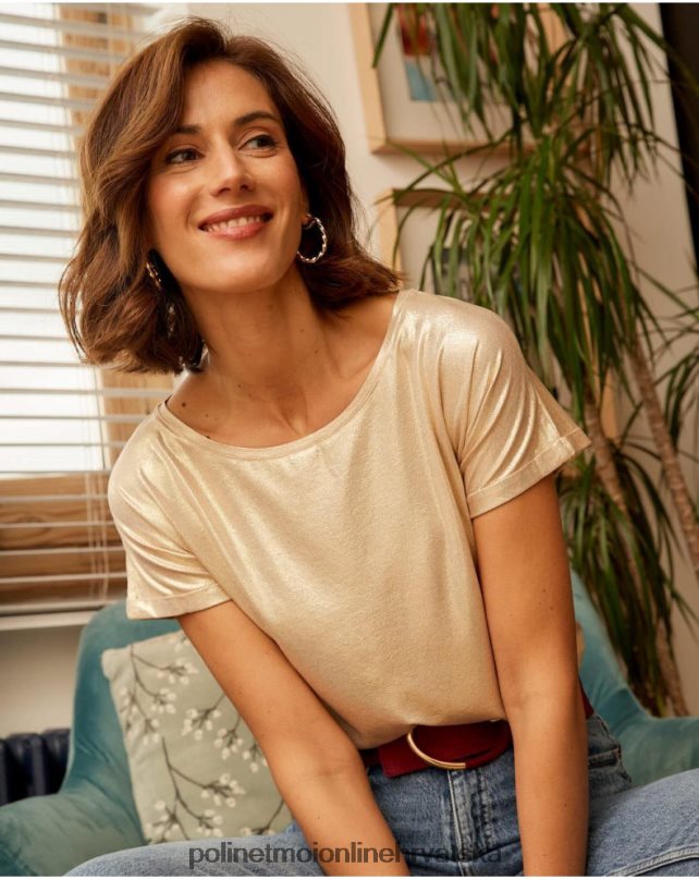 majica brillo galia zlato/platina Polin et moi odjeća N2THPD289