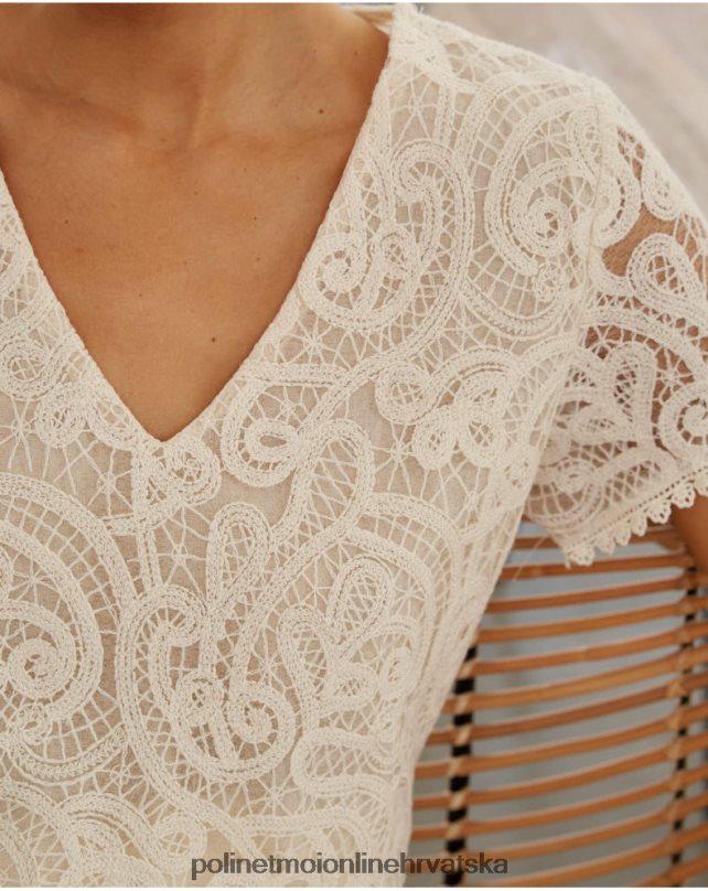 vezena majica bruma sirovo Polin et moi odjeća N2THPD248