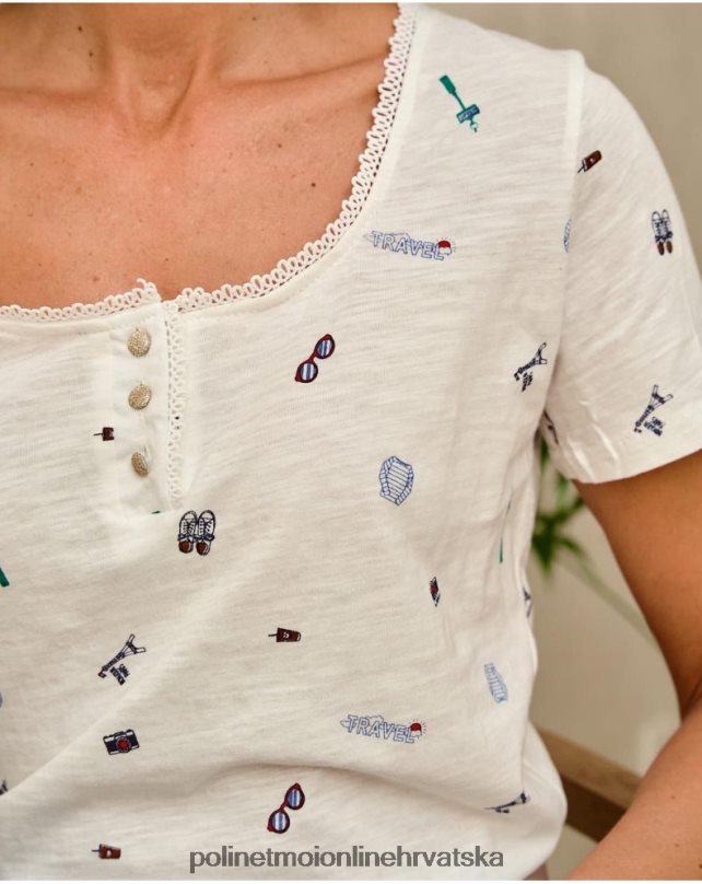 yarina putna majica bijela Polin et moi odjeća N2THPD262