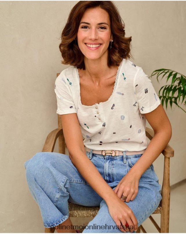 yarina putna majica bijela Polin et moi odjeća N2THPD262