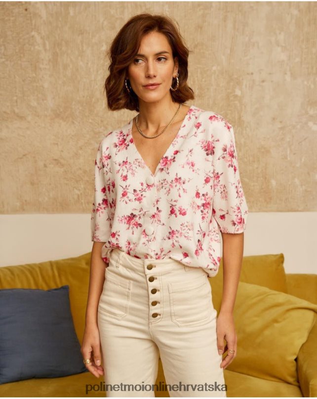 famara cvjetni kardigan ruža Polin et moi odjeća N2THPD352