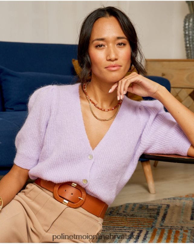 kardigan clarisa point lila Polin et moi odjeća N2THPD351