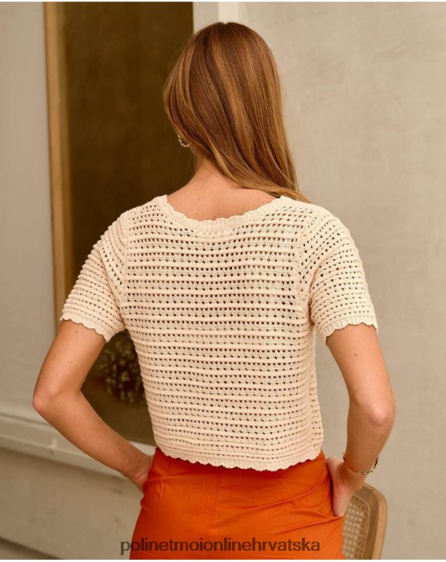 kardigan pleteni sein bež Polin et moi odjeća N2THPD353