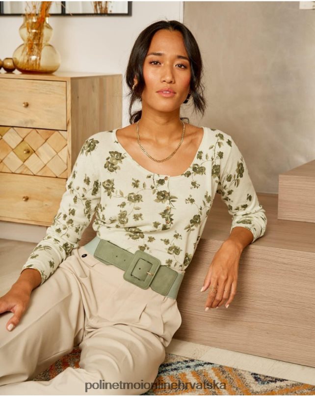 pulover cvijeće etna kaki Polin et moi odjeća N2THPD349